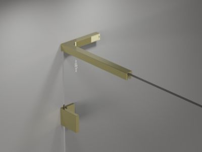 Mexen Lunar L Duo cabine de douche pivotante gauche 105 x 70 cm, transparent, or - 834L-105L-070P-50-00