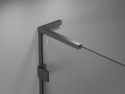 Mexen Lunar L Duo cabine de douche pivotante gauche 120 x 105 cm, transparent, gris pistolet brossé - 834L-120L-105P-66-00