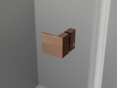 Mexen Lunar L Duo cabine de douche pivotante gauche 80 x 70 cm, transparent, or rose - 834L-080L-070P-60-00