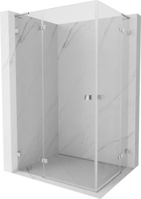Mexen Lunar L Duo cabine de douche pivotante gauche 90 x 80 cm, transparent, chrome - 834L-090L-080P-01-00
