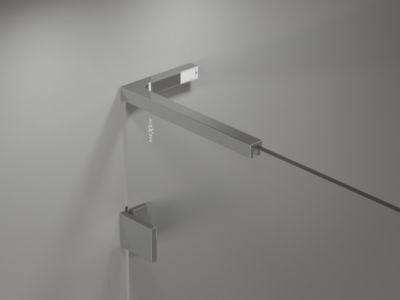 Mexen Lunar L Duo cabine de douche pivotante gauche 90 x 80 cm, transparent, chrome - 834L-090L-080P-01-00