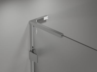 Mexen Lunar L Duo cabine de douche pivotante gauche 90 x 80 cm, transparent, chrome - 834L-090L-080P-01-00