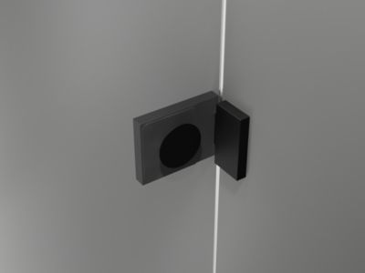 Mexen Lunar L paroi de baignoire à deux volets gauche 80 x 150 cm, transparent, noir - 897L-080-100-70-00-L