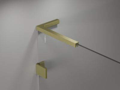 Mexen Lunar L porte de douche battante droite 105 cm, transparent, doré brossé - 834L-105-000-55-00-P