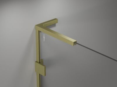 Mexen Lunar L porte de douche battante droite 105 cm, transparent, doré brossé - 834L-105-000-55-00-P