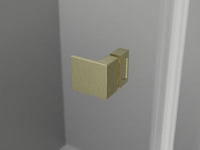 Mexen Lunar L porte de douche battante droite 105 cm, transparent, doré brossé - 834L-105-000-55-00-P