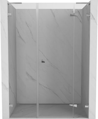 Mexen Lunar L porte de douche battante droite 130 cm, transparent, chrome - 834SL-130-050-01-00-P