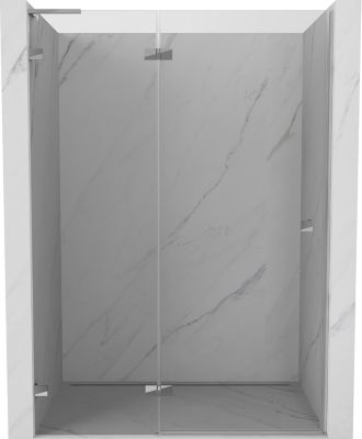 Mexen Lunar L porte de douche battante gauche 130 cm, transparent, chrome - 834L-130-000-01-00-L