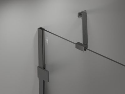 Mexen Lunar paroi de baignoire 2 volets droit 130 x 150 cm, transparent, gun metal - 897-130-100-95-00-P
