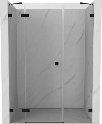 Mexen Lunar porte de douche pivotante gauche 135 cm, transparent, noir - 834S-135-050-70-00-L