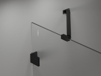 Mexen Lunar porte de douche pivotante gauche 135 cm, transparent, noir - 834S-135-050-70-00-L