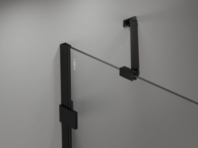 Mexen Lunar porte de douche pivotante gauche 135 cm, transparent, noir - 834S-135-050-70-00-L