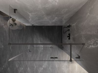 Mexen Lunar T cabine de douche à charnière droite 110 x 90 cm, transparent, gun metal - 834T-110-090-95-00-P