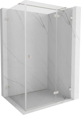 Mexen Lunar T cabine de douche pivotante droite 115 x 90 cm, transparent, nickel brossé - 834T-115-090-97-00-P