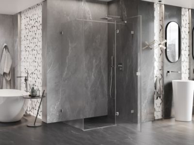 Mexen Lunar T cabine de douche pivotante droite 115 x 90 cm, transparent, nickel brossé - 834T-115-090-97-00-P