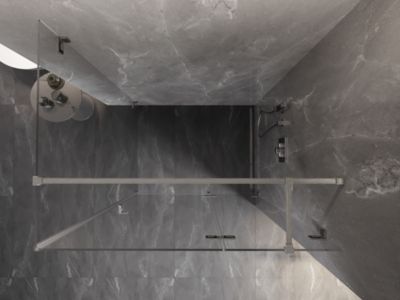 Mexen Lunar T cabine de douche pivotante droite 115 x 90 cm, transparent, nickel brossé - 834T-115-090-97-00-P