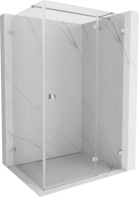 Mexen Lunar T cabine de douche pivotante droite 75 x 100 cm, transparent, chrome - 834T-075-100-01-00-P