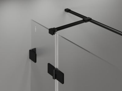 Mexen Lunar T cabine de douche pivotante gauche 115 x 90 cm, transparent, noire - 834T-115-090-70-00-L