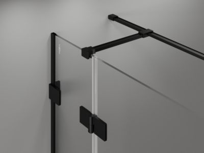 Mexen Lunar T cabine de douche pivotante gauche 115 x 90 cm, transparent, noire - 834T-115-090-70-00-L