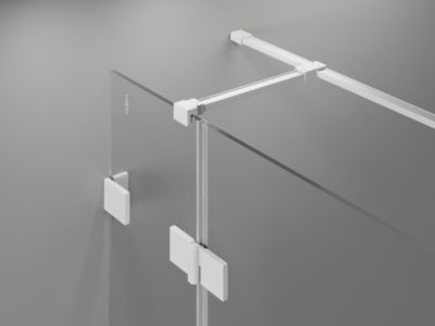 Mexen Lunar T cabine de douche pivotante gauche 115 x 90 cm, transparente, blanche - 834T-115-090-20-00-L