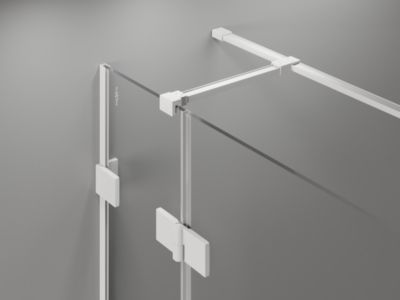 Mexen Lunar T cabine de douche pivotante gauche 115 x 90 cm, transparente, blanche - 834T-115-090-20-00-L