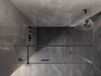 Mexen Lunar T cabine de douche pivotante gauche 135 x 120 cm, transparent, gris fusil brossé - 834T-135-120-66-00-L