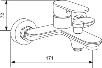 Mexen Milo R40 ensemble de bain, chrome - 71313R40-00
