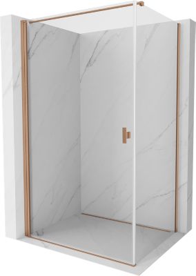 Mexen Mist-B cabine de douche pivotante 75 x 95 cm, transparent, cuivre brossé - 8A2T-075-095-65-00