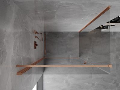 Mexen Mist-B cabine de douche pivotante 75 x 95 cm, transparent, cuivre brossé - 8A2T-075-095-65-00
