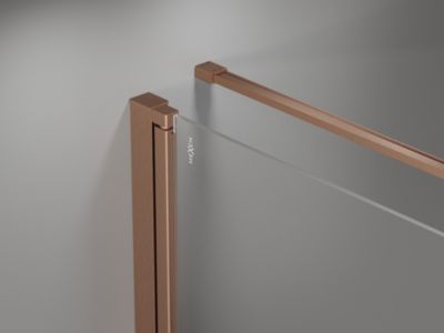 Mexen Mist-B cabine de douche pivotante 75 x 95 cm, transparent, cuivre brossé - 8A2T-075-095-65-00