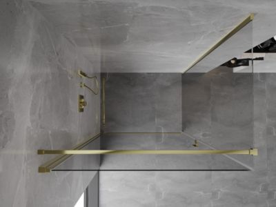 Mexen Mist-B cabine de douche pivotante 80 x 85 cm, transparente, dorée - 8A2T-080-085-50-00