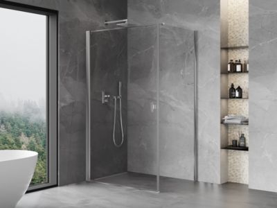 Mexen Mist-B cabine de douche rabattable 100 x 70 cm, transparent, chrome - 8A2T-100-070-01-00