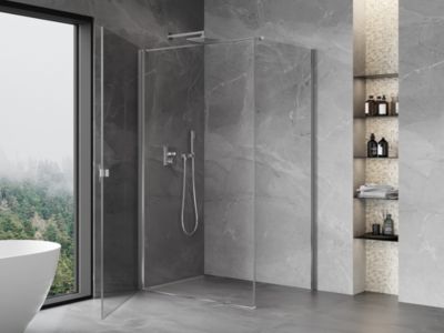 Mexen Mist-B cabine de douche rabattable 100 x 70 cm, transparent, chrome - 8A2T-100-070-01-00