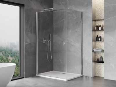 Mexen Mist-B cabine de douche rabattable 100 x 70 cm, transparent, chrome - 8A2T-100-070-01-00