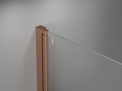 Mexen Mist-B porte de douche pivotante 85 cm, transparent, cuivre brossé - 8A2-085-000-65-00