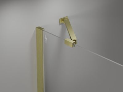 Mexen Mist Duo cabine de douche pivotante 110 x 75 cm, transparent, or brossé - 8A4-110-075-55-00