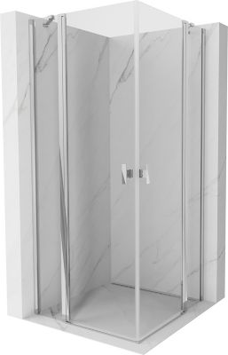 Mexen Mist Duo cabine de douche pivotante 90 x 90 cm, transparent, chrome - 8A4-090-090-01-00