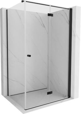 Mexen Mist-F cabine de douche pliante droite 105 x 70 cm, transparent, noir - 8A6T-105-070-70-00-P