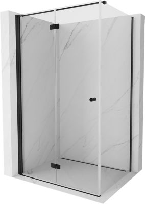 Mexen Mist-F cabine de douche pliante gauche 95 x 120 cm, transparent, noir - 8A6T-095-120-70-00-L