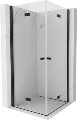 Mexen Mist-F Duo cabine de douche pliante 120 x 120 cm, transparent, noir - 8A6-120L-120P-70-00