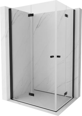 Mexen Mist-F Duo cabine de douche pliante gauche 120 x 75 cm, transparente, noire - 8A6-120L-075P-70-00