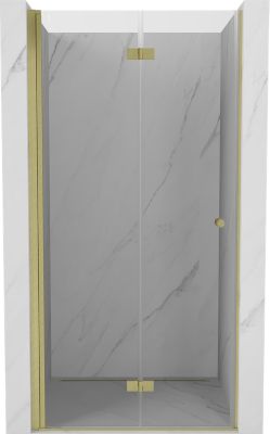 Mexen Mist-F porte de douche pliable gauche 110 cm, transparent, or brossé - 8A6-110-000-55-00-L