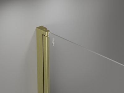 Mexen Mist-F porte de douche pliable gauche 110 cm, transparent, or brossé - 8A6-110-000-55-00-L