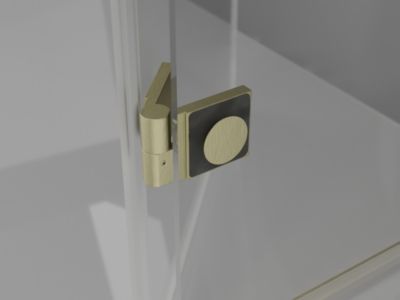 Mexen Mist-F porte de douche pliable gauche 110 cm, transparent, or brossé - 8A6-110-000-55-00-L