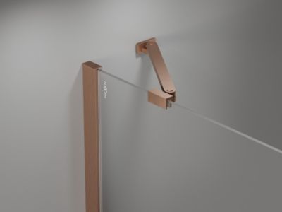 Mexen Mist-H Duo cabine de douche pivotante 110 x 110 cm, transparent, cuivre brossé - 8A5-110L-110P-65-00
