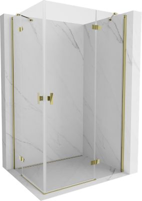 Mexen Mist-H Duo cabine de douche pivotante droite 70 x 95 cm, transparent, doré - 8A5-070L-095P-50-00