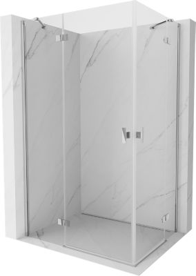 Mexen Mist-H Duo cabine de douche pivotante gauche 75 x 70 cm, transparent, chrome - 8A5-075L-070P-01-00