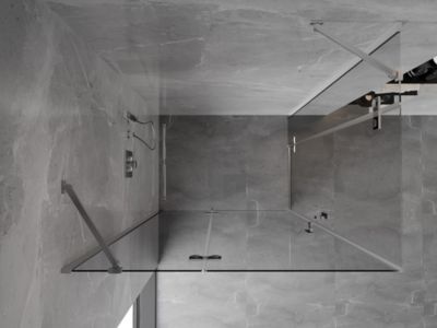 Mexen Mist-H Duo cabine de douche pivotante gauche 75 x 70 cm, transparent, chrome - 8A5-075L-070P-01-00
