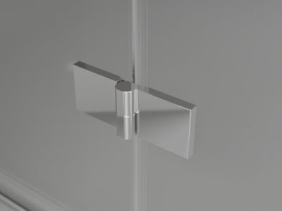 Mexen Mist-H Duo cabine de douche pivotante gauche 75 x 70 cm, transparent, chrome - 8A5-075L-070P-01-00