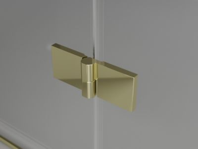Mexen Mist-H Duo cabine de douche pivotante gauche 80 x 75 cm, transparent, doré - 8A5-080L-075P-50-00